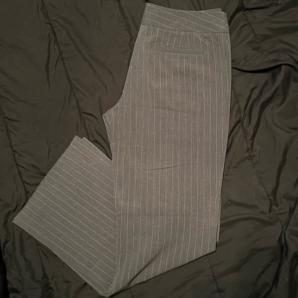 Grey Pinstripe Bootcut Pant